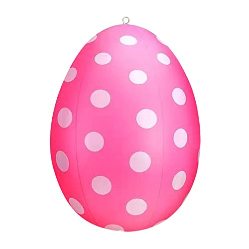 Kashyke Ostereier XXL zum Aufhängen Outdoor, 40cm Aufblasbare Deko Eier Groß Osterdeko Outdoor Ostereier Deko Osterdekoration Ostern Dekoration für Draußen Garten (Rosa)