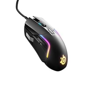 SteelSeries Rival 5 Mouse para jogos com iluminação PrismSync RGB e 9 botões programáveis – FPS, MOBA, MMO, Battle Royale – Sensor óptico TrueMove Air de 18.000 CPI – Preto