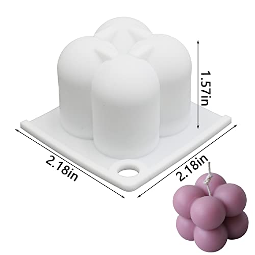 3D Bubble Candle Molds, Silicone Candle Mold For Candles Soap Making, 2X2X2 Bubble Cube Silicone Mold For Baking Candle-Making-Molds Silicone Mould #TOP1