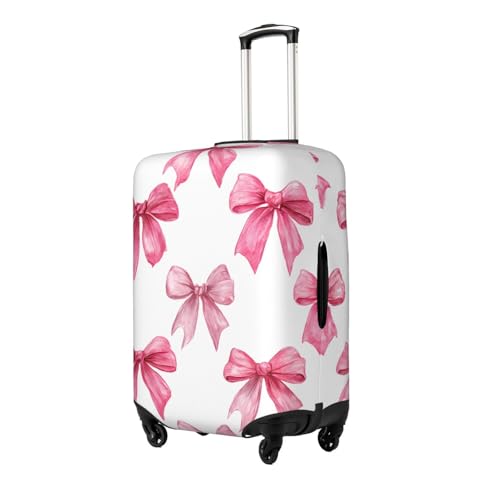 Romantic Bow Elastic Travel Luggage Cover, Washable Spandex Suitcase Protector, Anti-Scratch Fits 18-32 Inch2