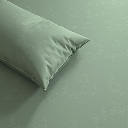 Image of Trance Home Linen 100% Egyptian Cotton 300TC Long Staple Jacquard Weave Pillow Covers | Skin & Hair Friendly Pillow Covers | Set of 2 Pillow Cases |Standard Size (18 x 28 inch, Olive)