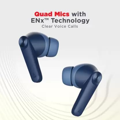 Image of (Refurbished) boAt Airdopes Atom 83 in Ear Earbuds(Bold Blue)