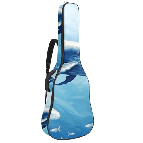 Sac de transport pour guitare basse anti-choc et imperméable bleu
