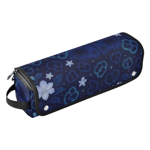 Organizador de viaje para herramientas de cabello con tapete resistente al calor - para planchas, rizadores y cepillos, estampado leopardo tropical miniatura 1