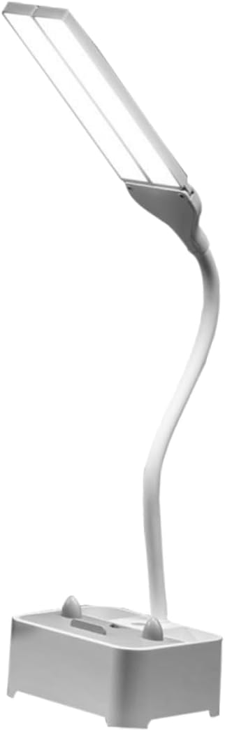 Tofficu 1set Dual- Eye Led Reading Lamp USB Charging Creative Desktop Table Light for Students Mobile Phone Stand Pen Holder for Home Study Night Reading