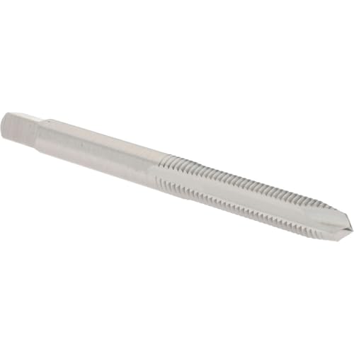 Hertel Spiral Point Tap, #8-32 UNC, High Speed Steel, 2 Flutes, Plug Chamfer, Bright Finish, 2-3/8