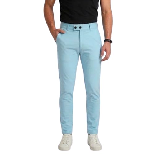 Image of Men's Formal Trousers | Premium Lycra Stretch Pants | Standard Fit | Comfortable Office, Business & Casual Wear | Stylish Men's Bottom Wear