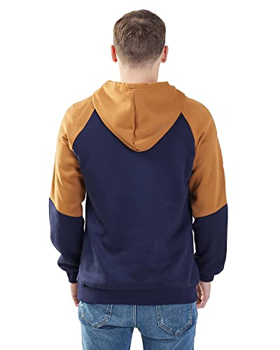 Mooncolour Mens Contrast Color Pullover Fleece Hoodie Cozy Sport Outwear #TOP4