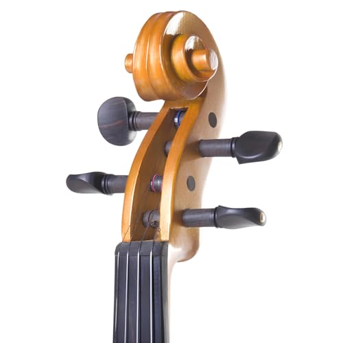 Image of Cecilio 4 /4CEVN-1Y Solid Wood Yellow Maple Metallic Electric /Silent Violin with Ebony Fittings in Style 1 (Full Size)