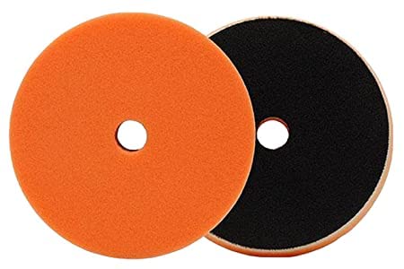 Image of Maple Car Care 4-Inch Light Cut Foam Pad for Car | Orange Flat Buff Pad for Car Detailing | Heat Resistant Rotary & DA Polisher Pad | Waxing Buffing Pad for Polishing | Polish Pads for Car & Bike