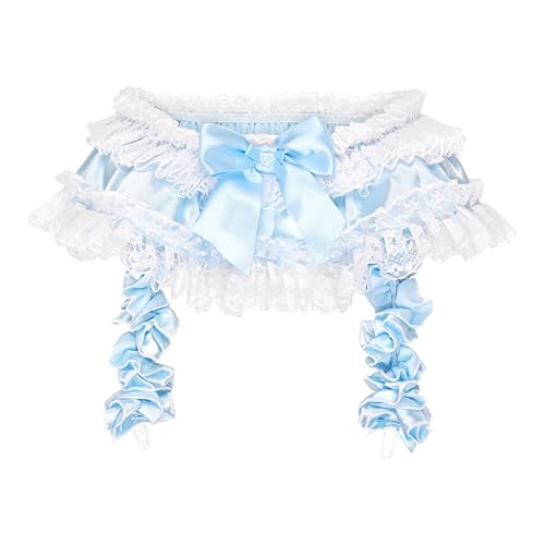 Porte-jarretelles en satin soyeux et dentelle froufrou pour un maintien parfait