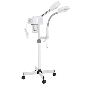 Nova Microdermabrasion 2 in 1 Facial Steamer Pro Ionic Ozone Facial Steamer on Wheels with 5X Magnifying Lamp Hot Mist Function for Salon Spa Home Beauty Equipment