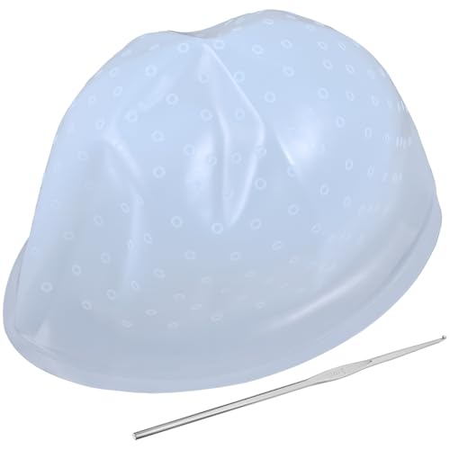COLLBATH Cuffia in Silicone per Tintura Chioma con Uncinetto, Berretto Elasticizzato Riutilizzabile per Meches, Tappo Colorante Professionale Adatto a Salone e Uso Domestico Colore Casuale