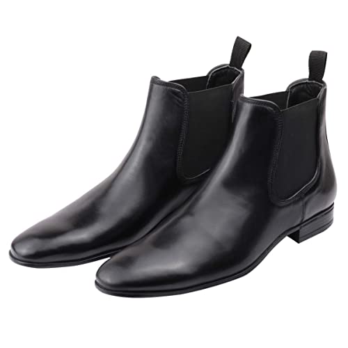 Image of Harrykson London Men's Constructed Black Leather Formal Boot