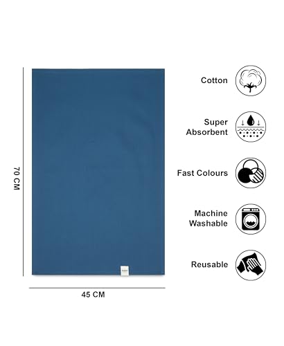Image of Cloth for Cooking | Cotton Hand Towel for Drying Dishes | 70x45 cm Tea Towels | Highly Absorbent for Cleaning & Quick Drying of Plates| Kitchen Towel (Set of 4 Pieces), KTKT011