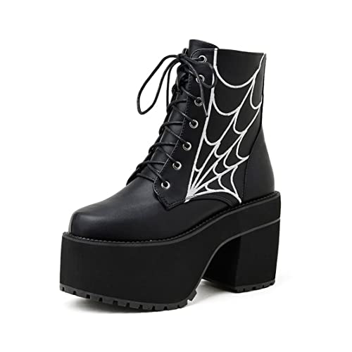 Image of Ulalaza Women Mary Jane Dress Pumps Lolita Shoes Cute Platform Gothic Double Ankle Strap Round Toe Chunky Heel Uniform Pumps Shoes Perfect for School Party Business Work Dance Date Night Club