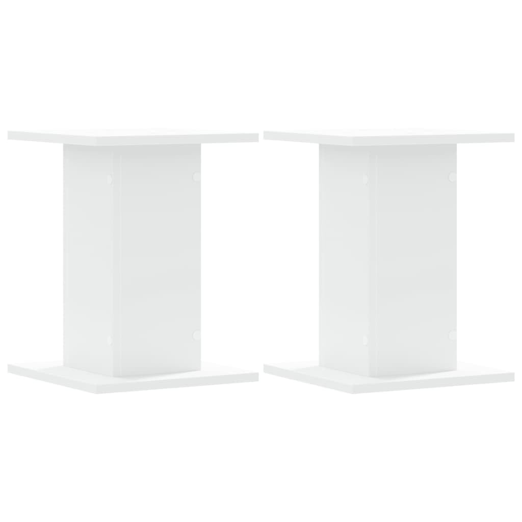 vidaXL Plant Stands 2 pcs, Plant Pot Stand for Indoor Living Room, Plant Holder for Decorative, Flower Stand Flower Pot, White Engineered Wood