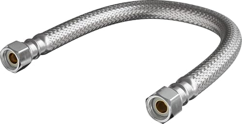 PROFLO PFX146342 12" Long Stainless Steel Braided Supply Lines with 3/8" Compression Fittings - N/A
