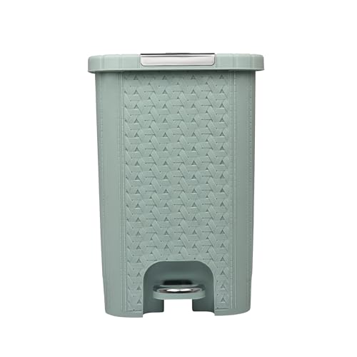 Image of FLAIR Ultra Home Pedal Trash Bin - 15L Large Dustbin with Inner & Lid | Unbreakable Plastic, Odor Control, Lightweight | Non Garbage Smell | Perfect for Bathroom, Kitchen & Office (Mint Green)