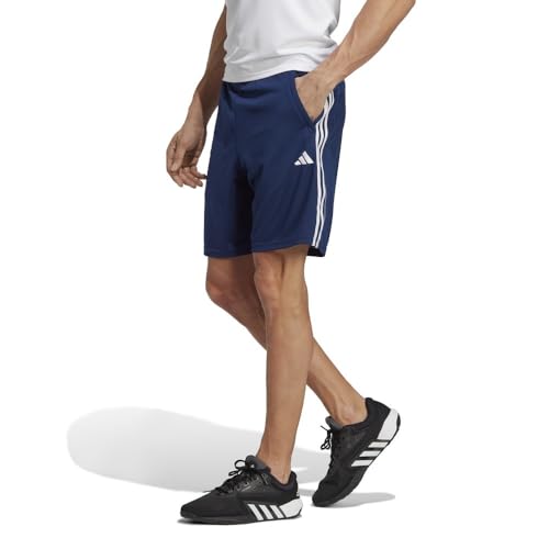 Image of adidas Tr-ES PIQ 3Sho Men Blue Training Shorts Size -