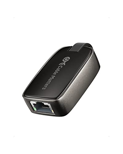 Cable Matters USB C to Ethernet Adapter Gigabit, Compact 1000Mbps / 1Gbps Thunderbolt 4 to RJ45 Ethernet Adapter - Thunderbolt 4, USB4 Compatible for MacBook Pro, iPhone, iPad Pro, XPS