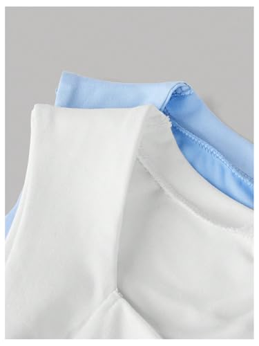 SOLY HUX Girl's Tank Tops Cute Ruched Crop Top Shirts Camisole 2 Piece Trendy Summer Clothes for Teen Girls3