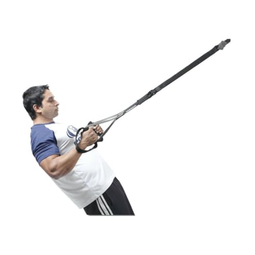 Sports Health™ - Suspension Trainer, Home Resistance Training Kit, for Full Body Workouts, Bodyweight Resistance Training Bands with Handles - Thumbnail 2