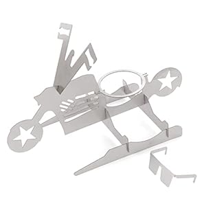 Kip Koffiebrander Rek Stevig Rvs Afneembare Ruimtebesparend Grillen Motorfiets Vormige Draagbare Barbecue Outdoor, Ster