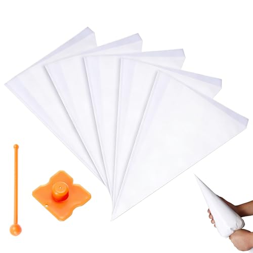 5 Pezzi Sacca per Giunture,Sacchetto per Malta,Erogatore per Cemento,Sacchetti per Fughe,con 1pz Spatola Sigillante e Sfera per giunti,Sigillare Fughe e Giunti di Cucina