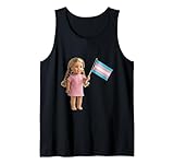 Puppe winkende Transgender-Flagge Tank Top