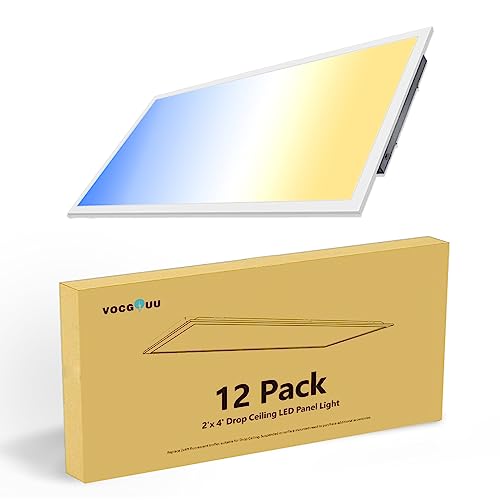 Image of 12 Pack 2x4 LED Flat Panel Lights Drop Ceiling 50W 5500LM 100-277V