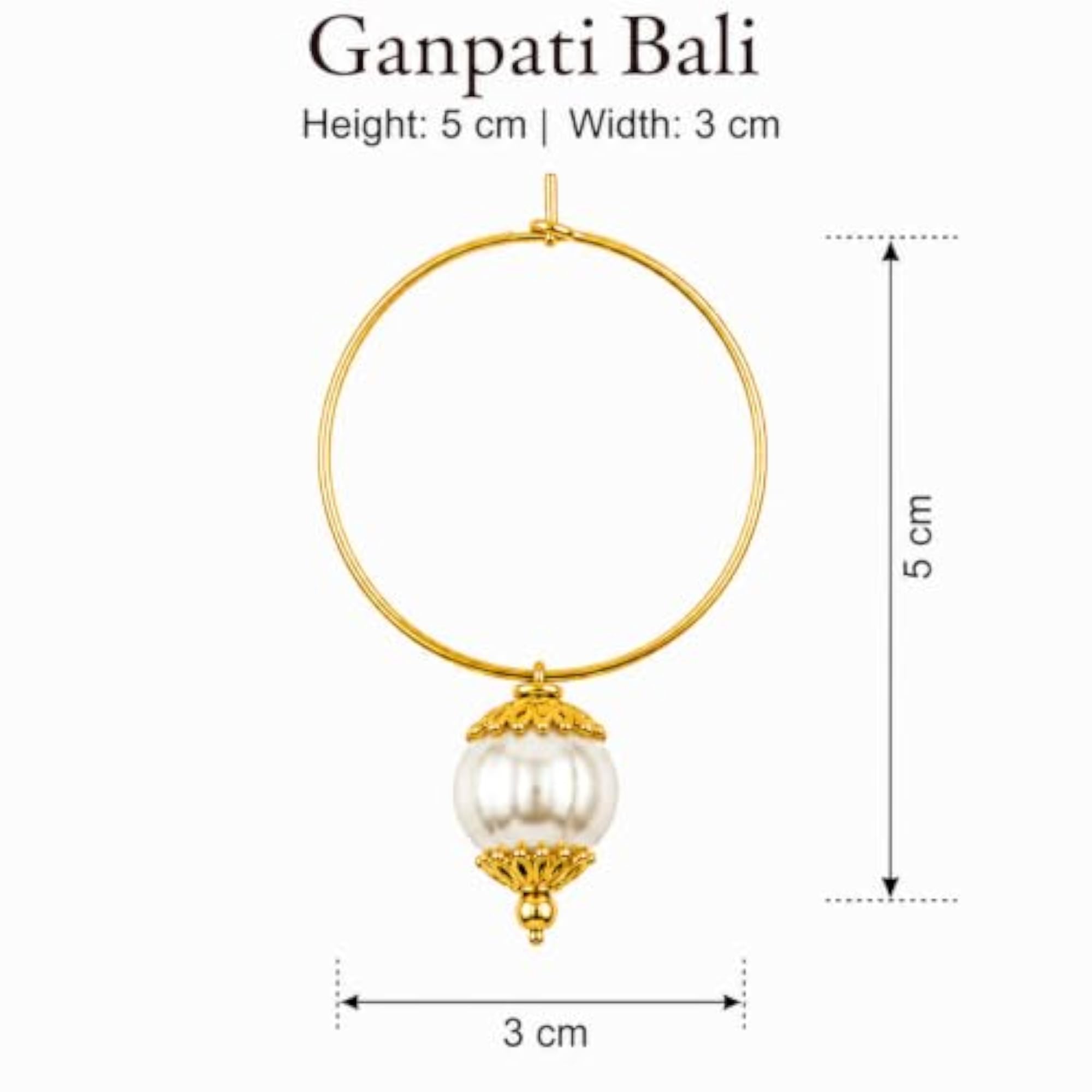 Women's Traditional Hanging Ganpati Big Bali Earrings