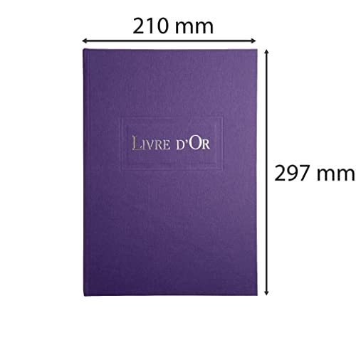 Livre d'or Exacompta 39153D A4 vertical violet 96 pages blanches