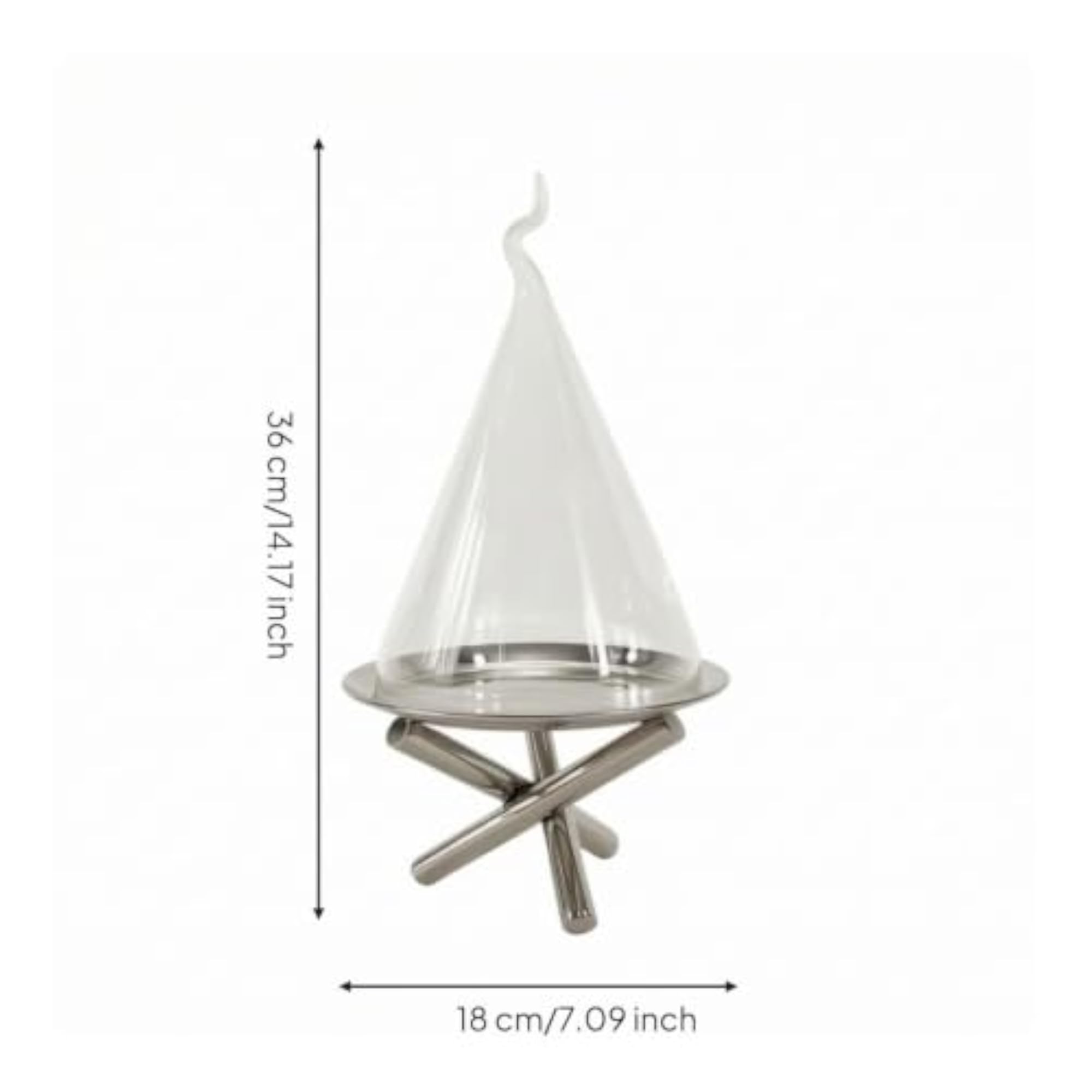 Modern Stainless Steel Fruit Tray with Glass Cover