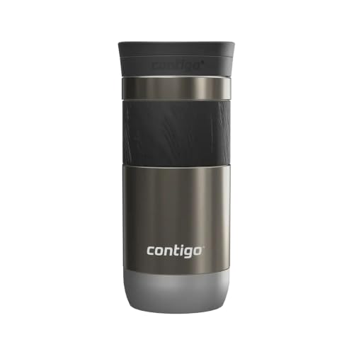 Image of Contigo Byron 2.0 Snapseal Travel Mug - Premium Stainless Steel Insulated Coffee Mug with Leakproof Lid, 470 ml Thermal Vacuum Flask for Hot & Cold Beverages