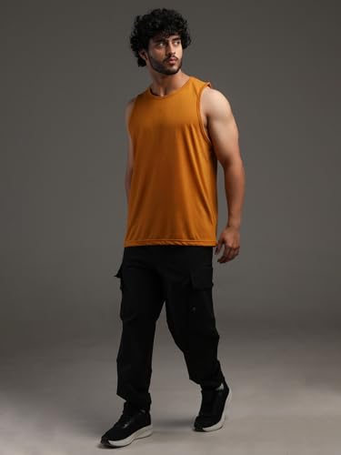 Image of CHKOKKO Sleeveless T Shirts Gym Vest for Men Workout Solid Premium Cotton Blend Tank Top for Man Running Vest Sando Gym Wear Lightweight Breathable Casual Summer Wear Boys