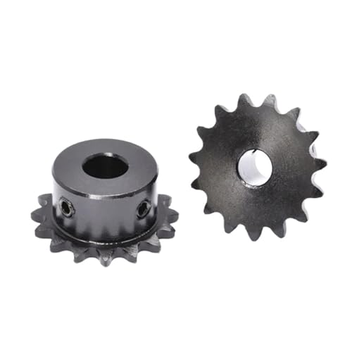 Bevel Gear Pinion Hardware Mechanical 1PCS 10T-19T 04C Chain Gear Bore 6mm Industrial Sprocket Wheel Motor Chain Drive Sprocket Tooth Pitch 6.35mm 45# Steel(16 Teeth)