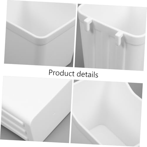 Rangement panneau perforé crochets ABS blanc pour divers objets - 6