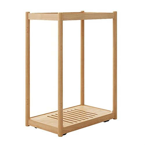 Support de tour PC à 2 niveaux et support de sol à roulettes en bois