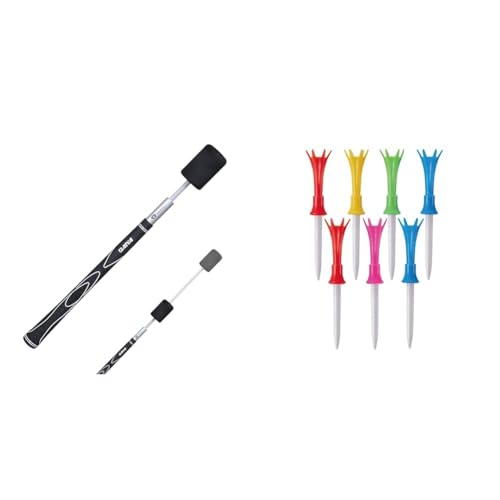 ダイヤゴルフ(DAIYA GOLF) スイング練習機 ダイヤスイング ダイヤスイング531 ユニセックス TR-531 両手 ブラック 屋内ゴルフ練習道具 練習用クラブ ゴルフ練習用バット ゴルフスイング練習機 ゴルフ棒 しなり +【星野陸也プロ使用ティー