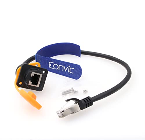 Eonvic RJ45 Ethernet Cable Cat5 Male to Female Ethernet LAN Network Extension Cable with RJ45 Panel Mount - Image 3