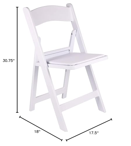 Image of BTEXPERT Resin Folding Chair Vinyl Padded Seat Indoor Outdoor Lightweight Set for Home Event Party Picnic Kitchen Dining Church School Weddings Set of 2