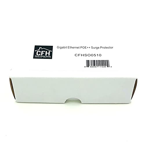 Ethernet Gigabit Surge Protector Kit With Cat 6A Jumper Cable And Ground Wire (Supports Poe++, Poe+, Poe) #TOP5