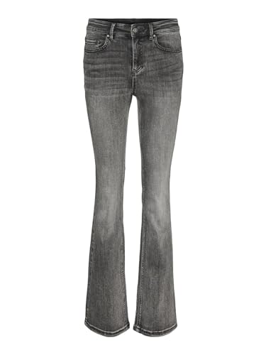 VERO MODA Vmflash Mr Flared Jeans Li213 Noos Pantalones Vaqueros, Medium Grey Denim, XL x 32L para Mujer