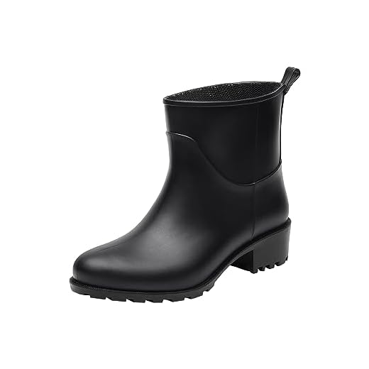 Realpaks Women's Short Rain Boots BG 5/2 - Botas de lluvia para mujer - Botines de mujer - Botas cortas de goma para mujer