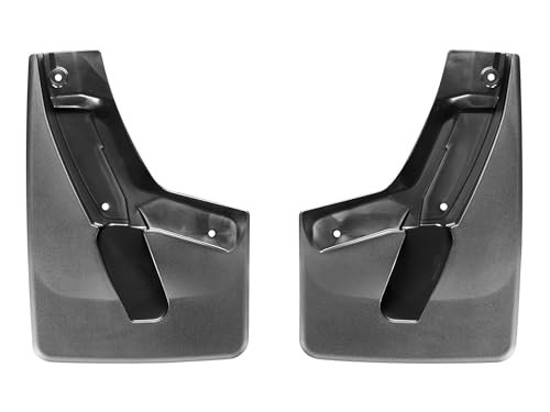 WeatherTech Custom No Drill Splash Guard MudFlaps for Suburban, Tahoe, Yukon XL, Yukon, Escalade, Escalade ESV - Front Pair (110038), Black