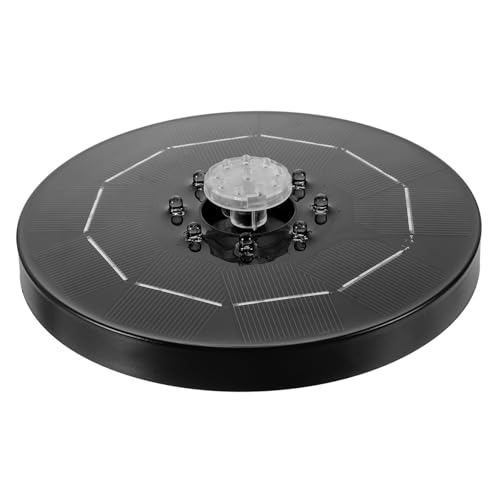 POPETPOP Solar-Powered Outdoor Fountain with Pump Led Lights Decor Battery Life