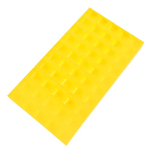 Caja plástica multi compartimentos para monedas color amarillo