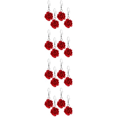 Pendientes de rosa para ocasiones especiales y diario con aretes colgantes étnicos