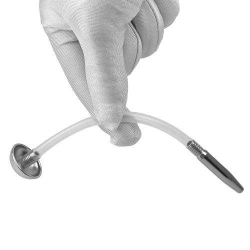Image of Romi Chastity Device Cock Cage Accessories Catheter Urethral Sound Hollow Silicone Urethral Tube Stainless Steel Penis Plug Male Sex Toys